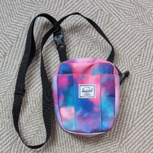 Herschel Supply Company Handbags - Herschel Supply Company Pink Blue Dreamy Tye Dye Mini Canvas Crossbody Bag